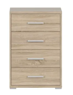 Office Line 4 Drawer Locker - Sonoma Oak | Murphy Furniture