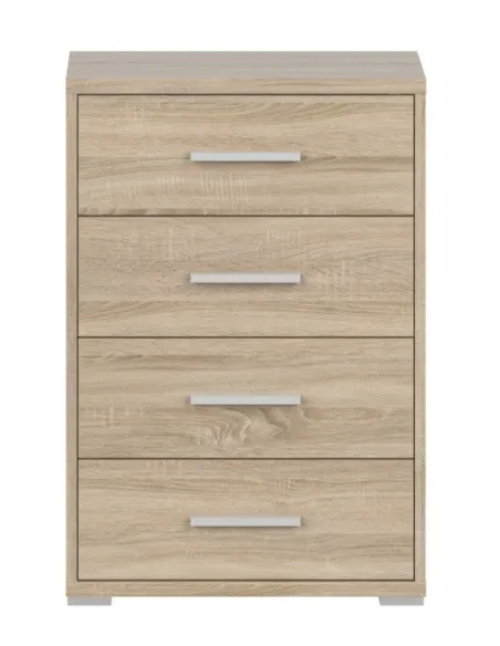 Office Line 4 Drawer Locker - Sonoma Oak | Murphy Furniture