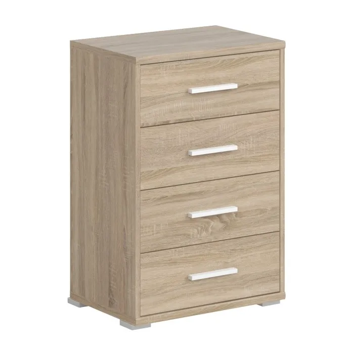 Office Line 4 Drawer Locker - Sonoma Oak | Murphy Furniture