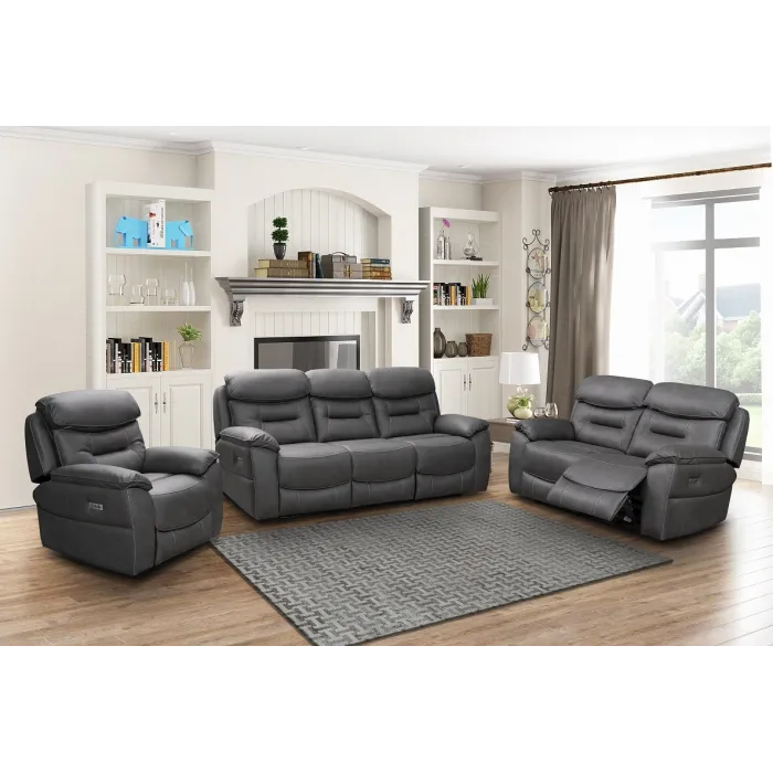 Frankie 2 Seater Power Recliner - Grey | Murphy Furniture