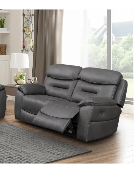 Frankie 2 Seater Power Recliner - Grey | Murphy Furniture