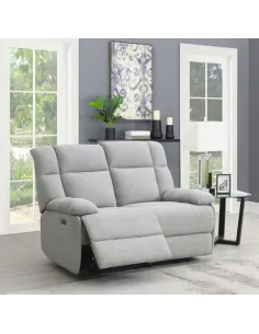 Klayton 2 Seater Power Recliner - Light | Murphy Furniture
