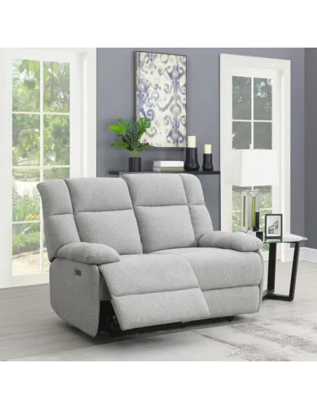Klayton 2 Seater Power Recliner - Light | Murphy Furniture