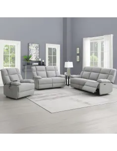 Klayton 2 Seater Power Recliner - Light | Murphy Furniture 2