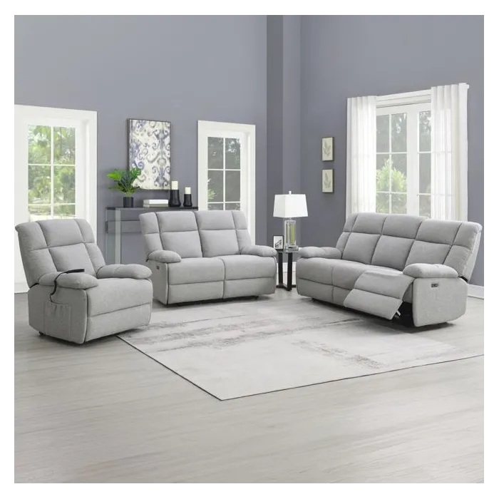 Klayton 2 Seater Power Recliner - Light | Murphy Furniture