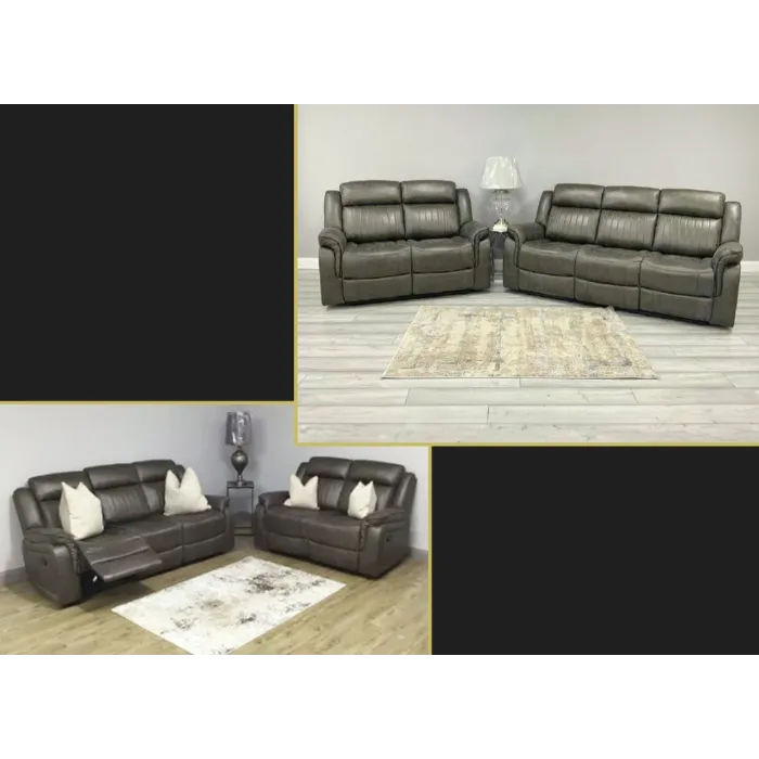 Perith 3+2 Fixed Sofa Set - Brown | Murphy Furniture