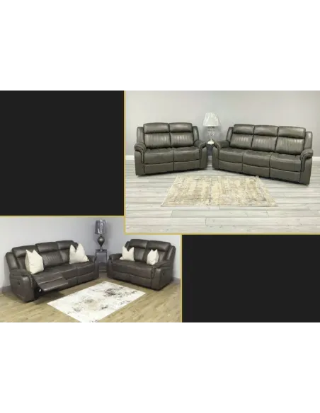 Perith 3+2 Fixed Sofa Set - Brown | Murphy Furniture