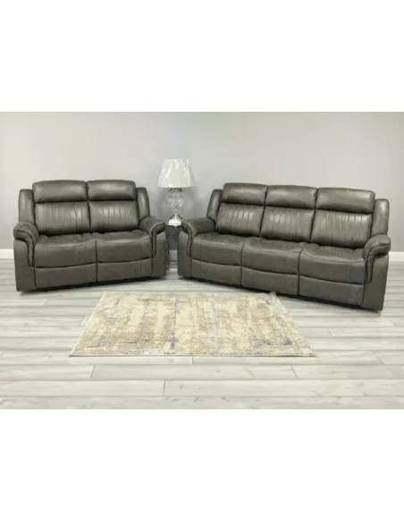 Perith 3+2 Fixed Sofa Set - Brown | Murphy Furniture