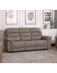 Lucas 3 Seater Recliner Sofa - Beige | Murphy Furniture