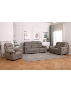 Lucas 3 Seater Recliner Sofa - Beige | Murphy Furniture 2
