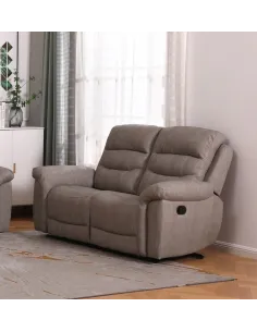 Lucas 2 Seater Recliner Sofa - Beige | Murphy Furniture