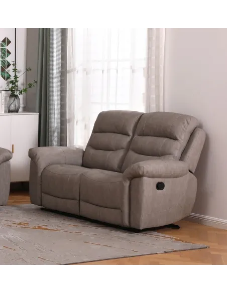 Lucas 2 Seater Recliner Sofa - Beige | Murphy Furniture