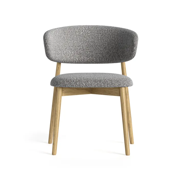 Lesing Dining Chair - Grey Boucle | Murphy Furniture