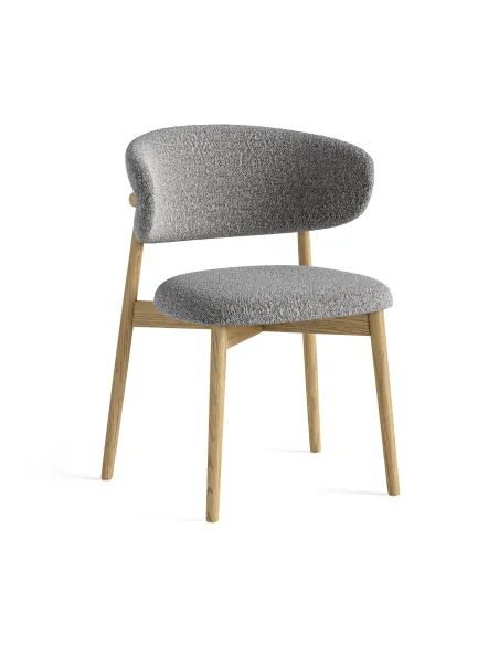 Lesing Dining Chair - Grey Boucle | Murphy Furniture