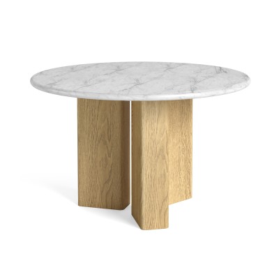 Lesing Round Dining Table - Light Oak | Murphy Furniture