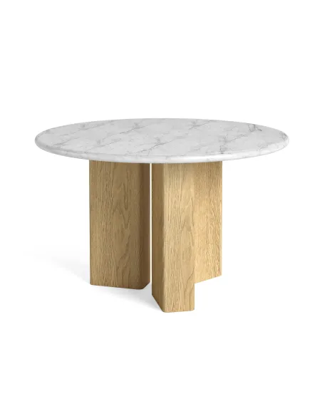 Lesing Round Dining Table - Light Oak | Murphy Furniture