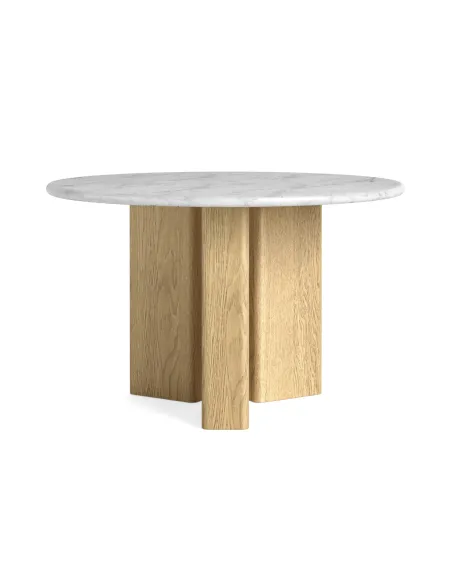 Lesing Round Dining Table - Light Oak | Murphy Furniture