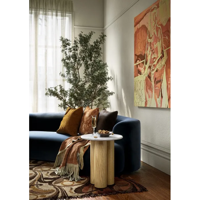 Lesing 3 Column Side Table - Light Oak | Murphy Furniture