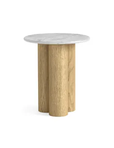 Lesing 3 Column Side Table - Light Oak | Murphy Furniture 2