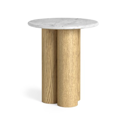 Lesing 3 Column Side Table - Light Oak | Murphy Furniture