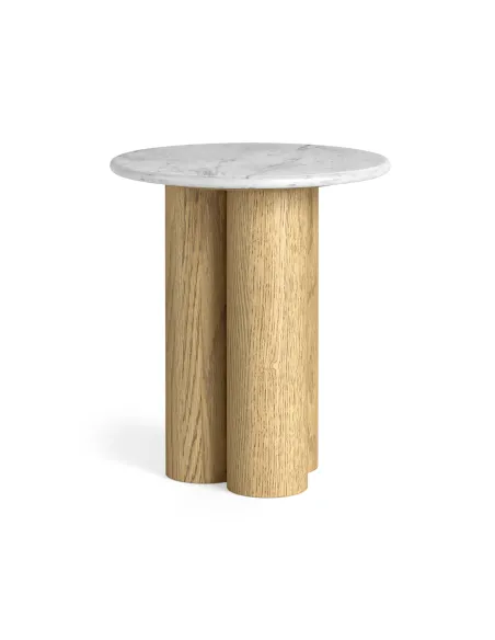 Lesing 3 Column Side Table - Light Oak | Murphy Furniture