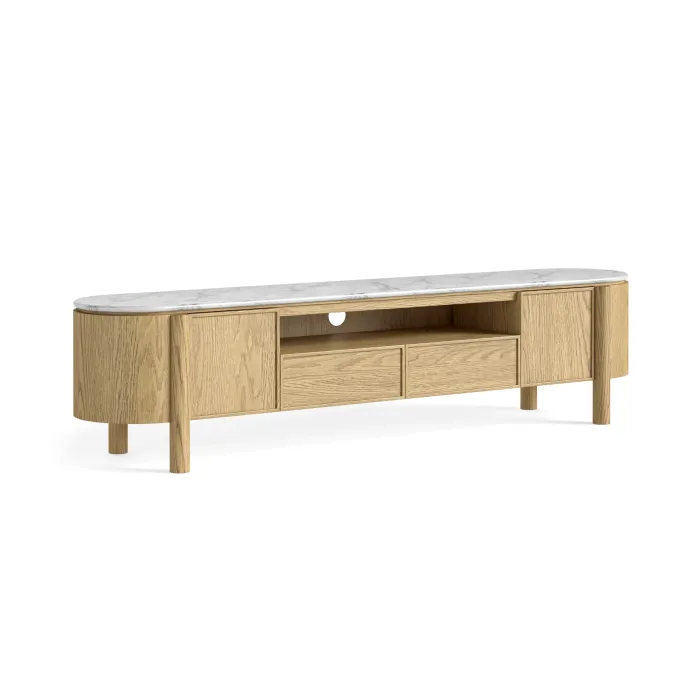 Lesing Large TV Unit - Light Oak | Murphy Furniture
