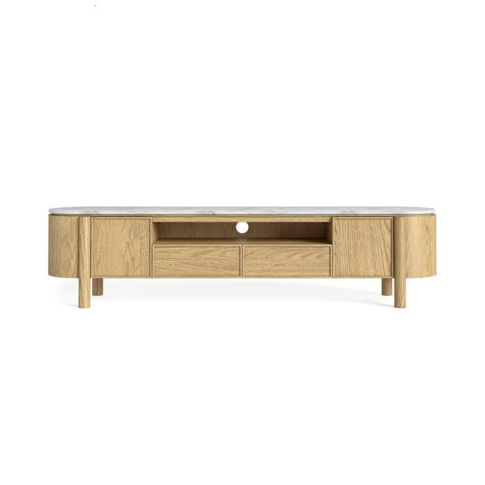Lesing Large TV Unit - Light Oak | Murphy Furniture