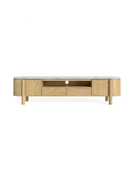 Lesing Large TV Unit - Light Oak | Murphy Furniture