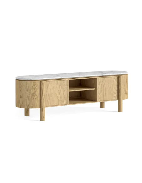 Lesing Small TV Unit - Light Oak | Murphy Furniture