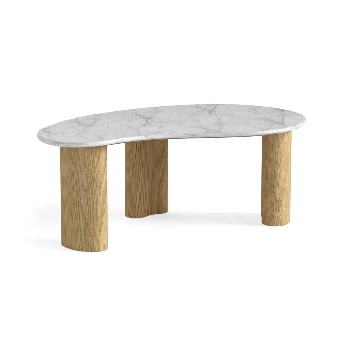 Lesing Tear Drop Coffee Table - Light Oak | Murphy Furniture