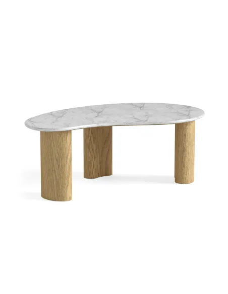 Lesing Tear Drop Coffee Table - Light Oak | Murphy Furniture