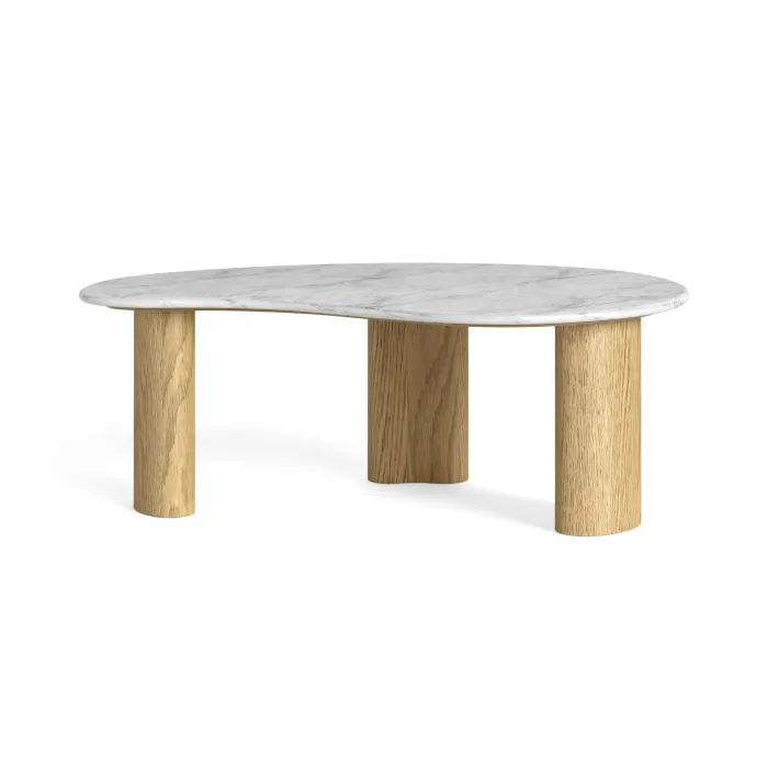Lesing Tear Drop Coffee Table - Light Oak | Murphy Furniture