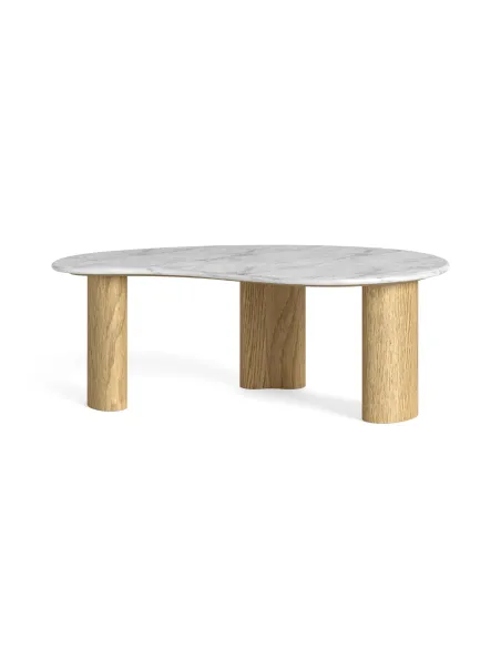 Lesing Tear Drop Coffee Table - Light Oak | Murphy Furniture