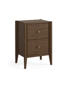 Teramo 2 Drawer Bedside Locker - Brown | Murphy Furniture