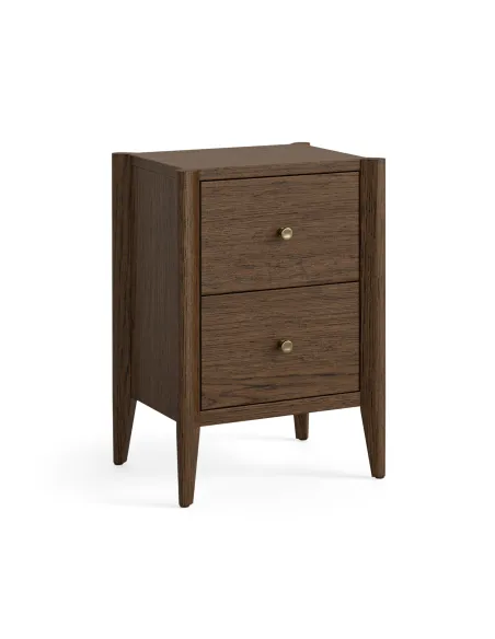 Teramo 2 Drawer Bedside Locker - Brown | Murphy Furniture