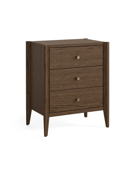 Teramo 3 Drawer Bedside Locker - Brown | Murphy Furniture