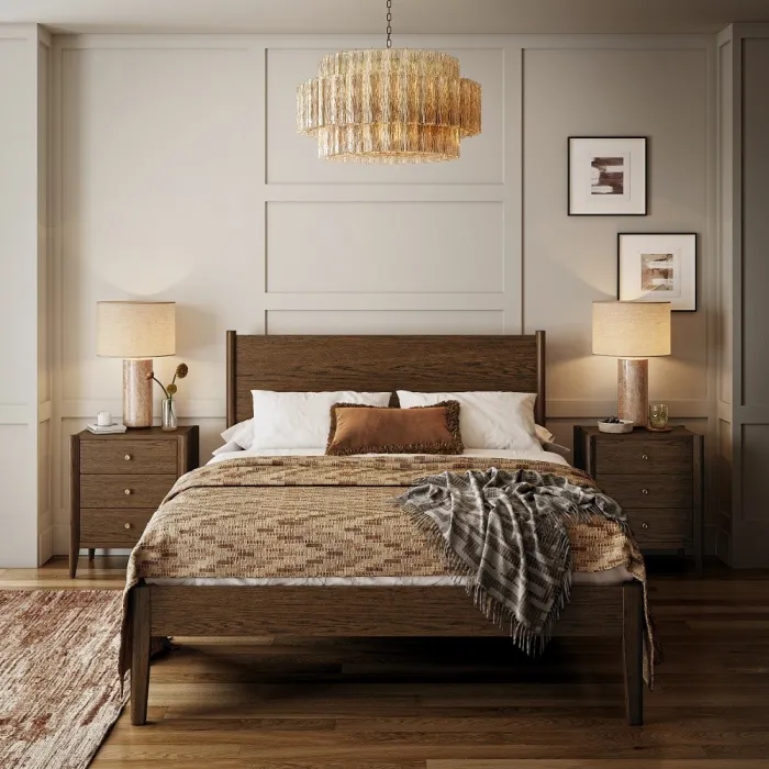 Teramo 3 Drawer Bedside Locker - Brown | Murphy Furniture