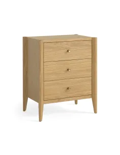 Teramo 3 Drawer Bedside Locker - Natural | Murphy Furniture