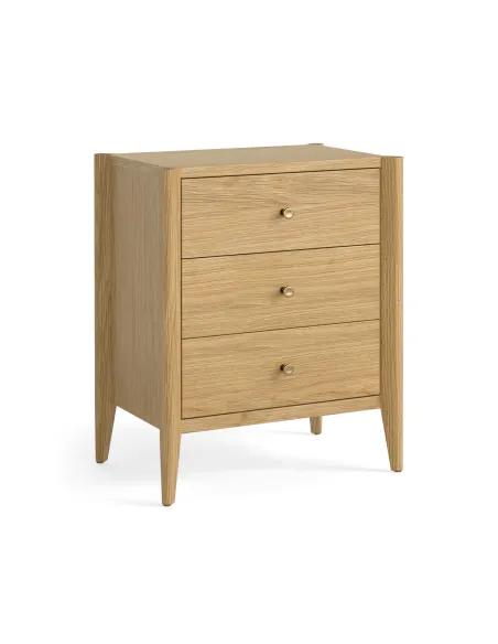 Teramo 3 Drawer Bedside Locker - Natural | Murphy Furniture