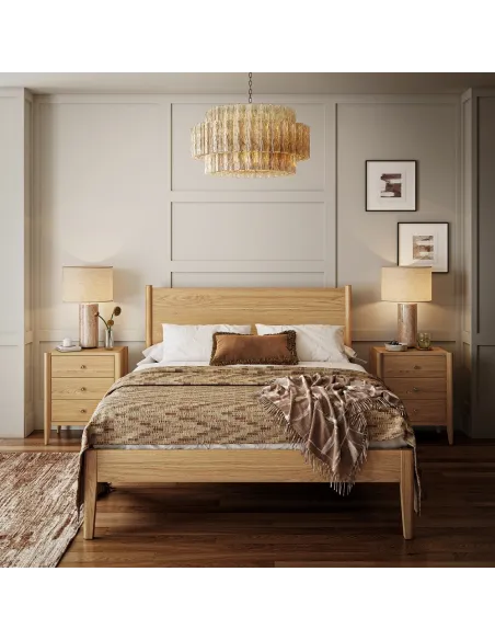 Teramo 3 Drawer Bedside Locker - Natural | Murphy Furniture