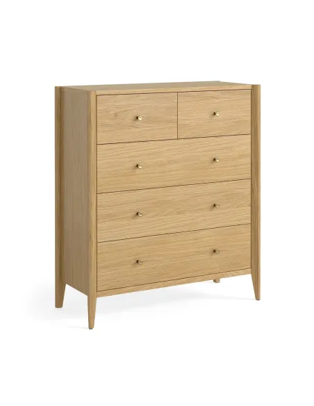 Teramo 2 Over 3 Drawer Chest - Natural | Murphy Furniture