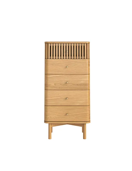 Soho Tallboy Chest - Natural Oak | Murphy Furniture