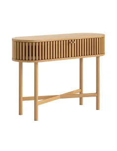 Soho Oval Console Table - Natural Oak | Murphy Furniture