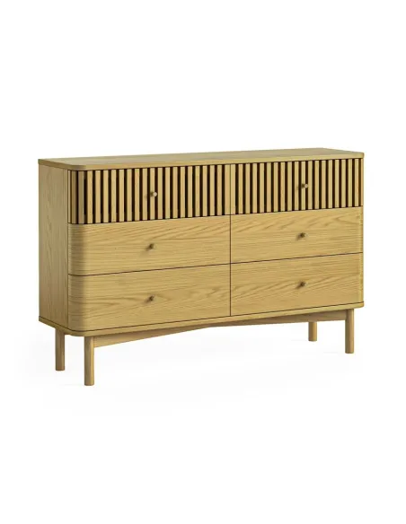 Soho 6 Drawer Chest - Natural Oak | Murphy Furniture