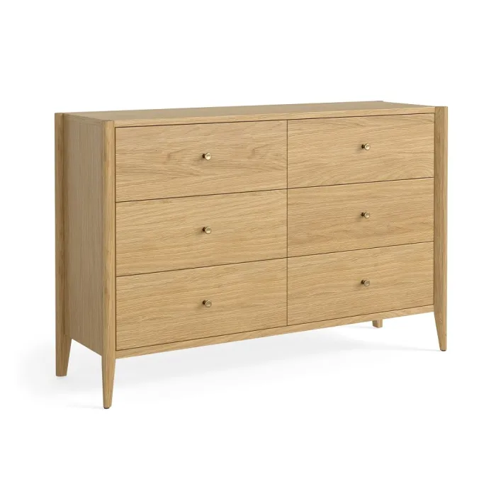 Teramo 6 Drawer Chest - Natural | Murphy Furniture