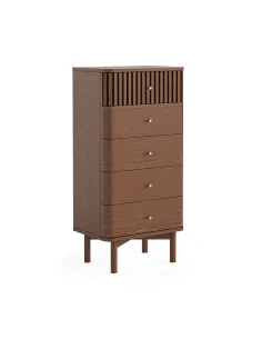Boardwalk Tallboy Chest - Brown Oak | Murphy Furniture