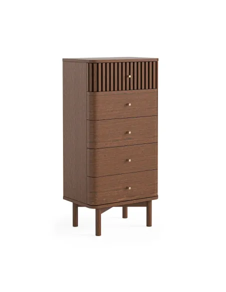 Boardwalk Tallboy Chest - Brown Oak | Murphy Furniture
