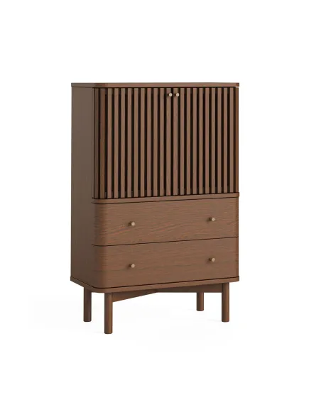 Boardwalk Shoe Cabinet - Brown Oak | Murphy Furniture