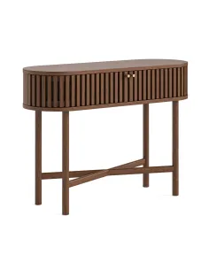 Boardwalk Oval Console Table - Brown Oak | Murphy Furniture