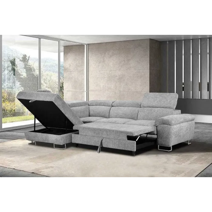 Roma LHF Corner Sofa - Grey | Murphy Furniture